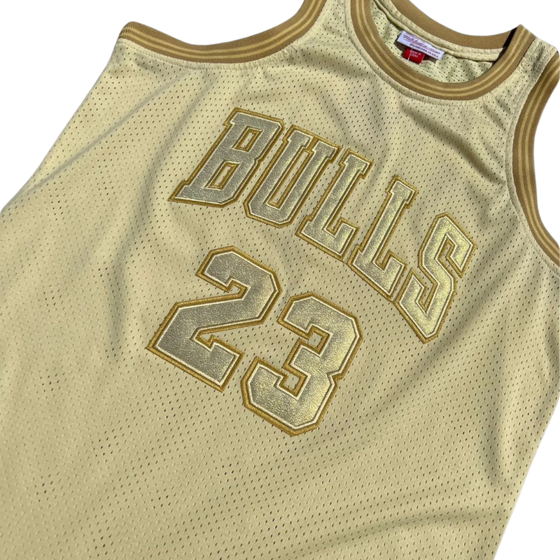 Michael Jordan Chicago Bulls 1997-98 “NBA Gold” Authentic Jersey – Mitchell & Ness