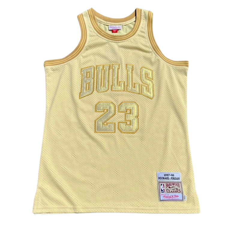 Michael Jordan Chicago Bulls 1997-98 “NBA Gold” Authentic Jersey – Mitchell & Ness